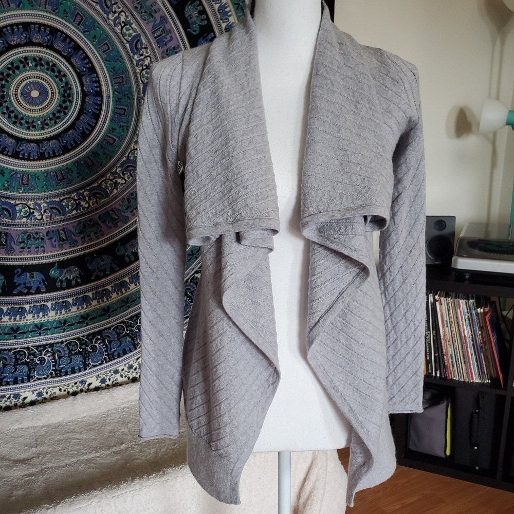 Tahari 100% Merino Wool Open Cardigan